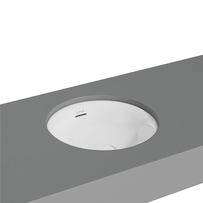 Vitra Metropole Tezgahaltı Lavabo Yuvarlak, 40x40 cm Armatür Deliksiz, Su Taşma Delikli, Beyaz - 1
