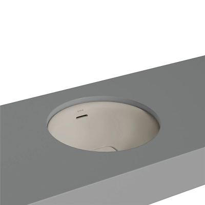Vitra Metropole Tezgahaltı Lavabo Yuvarlak, 40x40 cm Armatür Deliksiz, Su Taşma Delikli, Taupe - 1