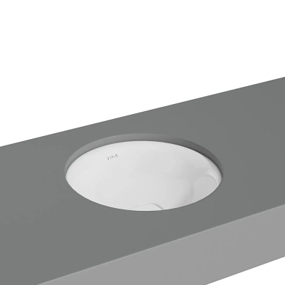 Vitra Metropole Tezgahaltı Lavabo Yuvarlak, 40x40 cm Armatür Deliksiz, Su Taşma Deliksiz, Beyaz - 1