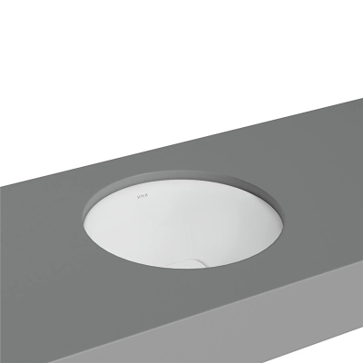 Vitra Metropole Tezgahaltı Lavabo Yuvarlak, 40x40 cm Armatür Deliksiz, Su Taşma Deliksiz, Mat Beyaz - 1