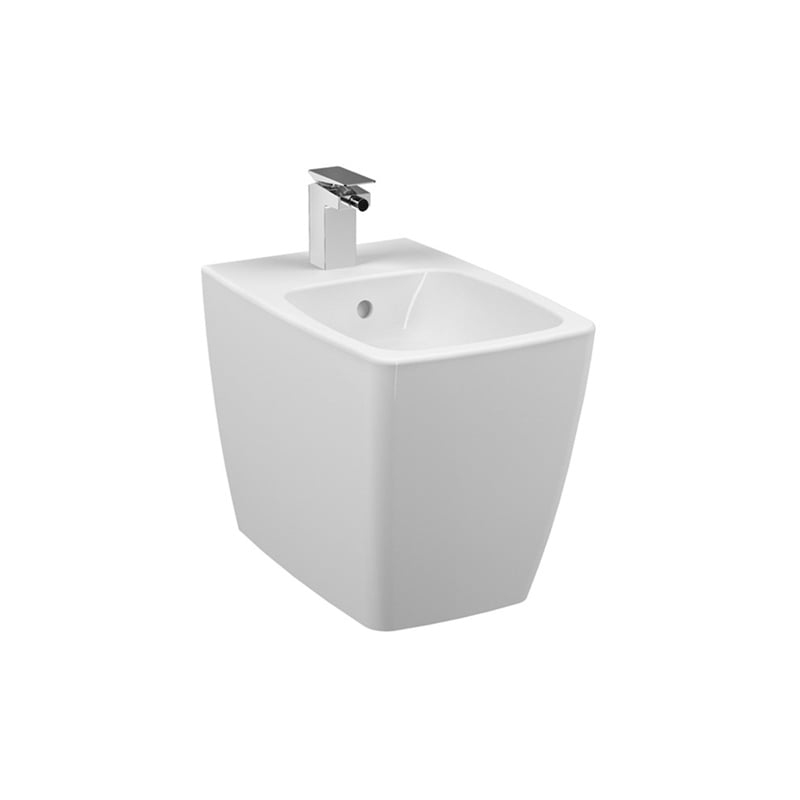 Vitra Metropole Yerden Bide Duvara Tam Dayalı, 54 cm Tek Armatür Delikli, Su Taşma Delikli, Yanlardan Deliksiz, Beyaz - Vitra