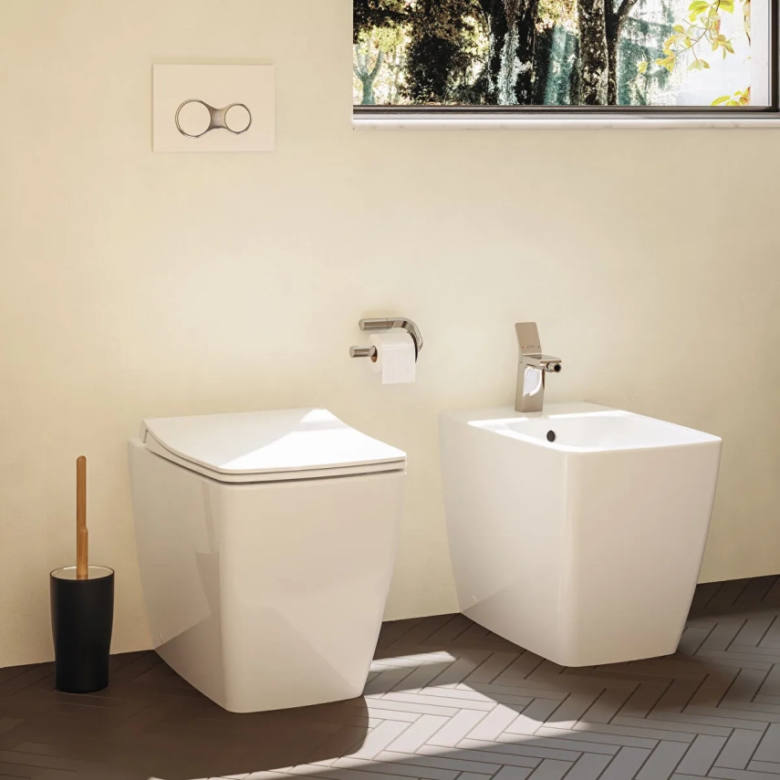 Vitra Metropole Yerden Klozet Rim-ex, Duvara Tam Dayalı, 54 cm Beyaz - Vitra (1)