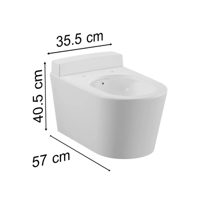 Vitra Nest Trendy Asma Klozet Rim-ex, Gizli Montajlı, 57 cm Fresh, Beyaz - 4