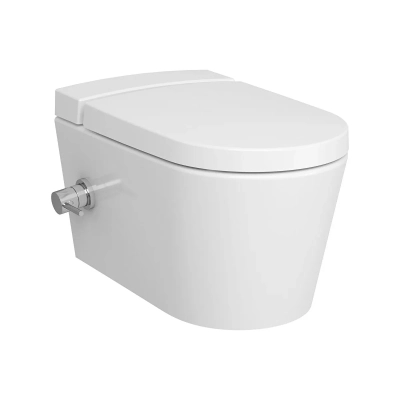 Vitra Nest Trendy Asma Klozet Rim-ex, Gizli Montajlı, 57 cm Taharet Borulu, Termostatik Entegre Musluklu, Fresh, Beyaz - 2