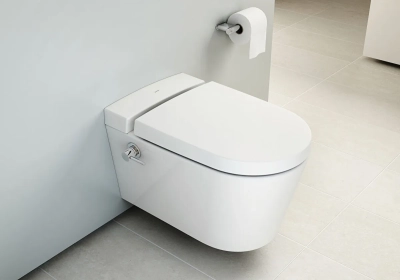 Vitra Nest Trendy Asma Klozet Rim-ex, Gizli Montajlı, 57 cm Taharet Borulu, Termostatik Entegre Musluklu, Fresh, Beyaz - 3