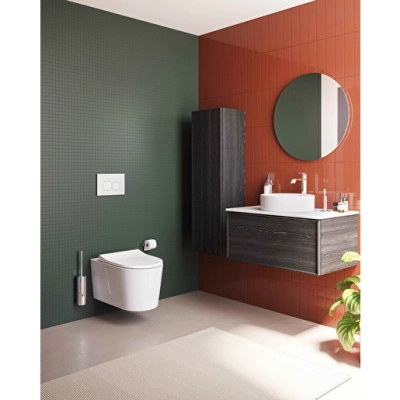 Vitra Nest Trendy Asma Klozet Seti QuantumFlush, Gizli Montajlı, 57 cm Temassız, Clean, Beyaz - 7