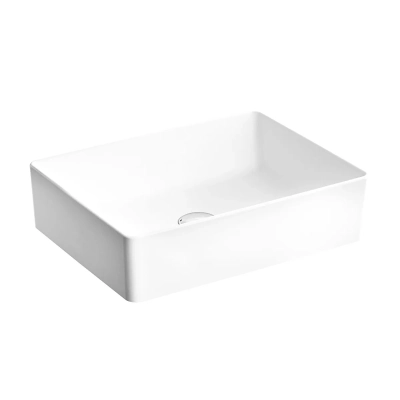 Vitra Nuo Çanak Lavabo Dikdörtgen, Kompakt, 50x38 cm Armatür Deliksiz, Su Taşma Deliksiz, Beyaz - 1
