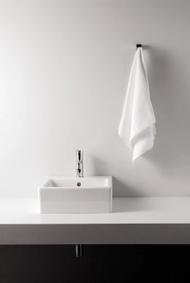 Vitra Nuo Çanak Lavabo Dikdörtgen, Kompakt, 50x44 cm Tek Armatür Delikli, Su Taşma Delikli, Beyaz - 2