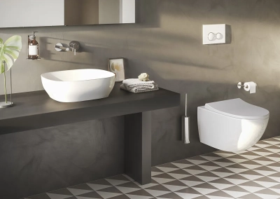 Vitra Outline Çanak Lavabo Dikdörtgen, 45x41 cm Armatür Deliksiz, Su Taşma Deliksiz, Clean, Beyaz - 4