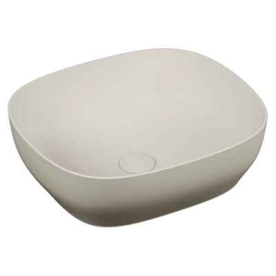 Vitra Outline Çanak Lavabo Dikdörtgen, 45x41 cm Armatür Deliksiz, Su Taşma Deliksiz, Clean, Mat Bej - 1