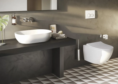 Vitra Outline Çanak Lavabo Oval, 60x40 cm Armatür Deliksiz, Su Taşma Deliksiz, Clean, Beyaz - 5