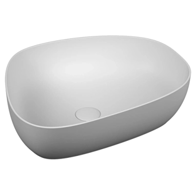 Vitra Outline Çanak Lavabo Tv Şekilli, 55x43 cm Armatür Deliksiz, Su Taşma Deliksiz, Clean, Mat Beyaz - 2