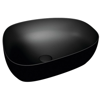 Vitra Outline Çanak Lavabo Tv Şekilli, 55x43 cm Armatür Deliksiz, Su Taşma Deliksiz, Clean, Mat Siyah - 9