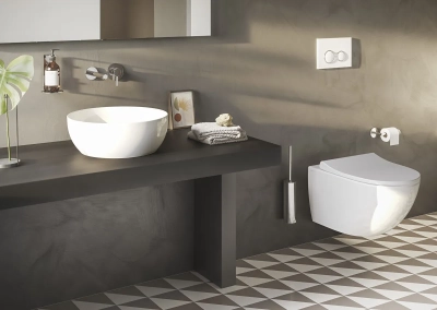 Vitra Outline Çanak Lavabo Yuvarlak, 40x40 cm Armatür Deliksiz, Su Taşma Deliksiz, Clean, Beyaz - 3