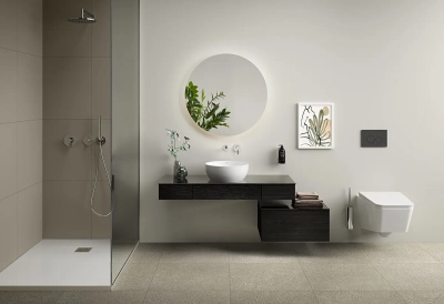 Vitra Outline Çanak Lavabo Yuvarlak, 40x40 cm Armatür Deliksiz, Su Taşma Deliksiz, Clean, Beyaz - 4