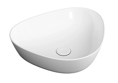 Vitra Plural Çanak Lavabo Üçgen, Kompakt, 45x40 cm Armatür Deliksiz, Su Taşma Deliksiz, Clean, Beyaz - 1