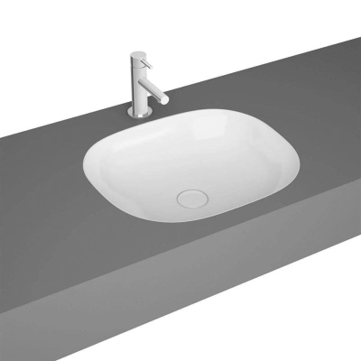 Vitra Plural Tezgahaltı Lavabo Oval, Kompakt, 45x38 cm Armatür Deliksiz, Su Taşma Deliksiz, Clean, Beyaz - 1