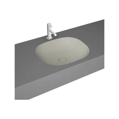 Vitra Plural Tezgahaltı Lavabo Oval, Kompakt, 45x38 cm Armatür Deliksiz, Su Taşma Deliksiz, Clean, Mat Bej - 1