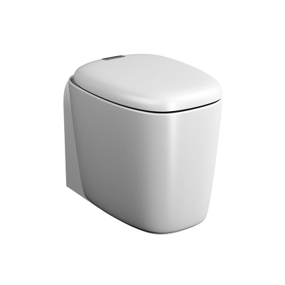 Vitra Plural Yerden Klozet Rim-ex, Duvara Tam Dayalı, 55 cm Clean, Mat Beyaz - 1