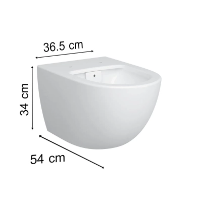 Vitra Sento Asma Klozet Rim-ex, Gizli Montajlı, 54 cm Beyaz - 5