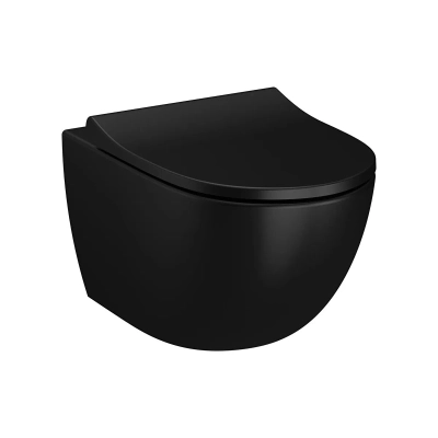 Vitra Sento Asma Klozet Rim-ex, Gizli Montajlı, 54 cm Mat Siyah - 2