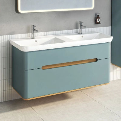 Vitra Sento Etajerli Lavabo 130x49 cm Tek Armatür Delikli, Su Taşma Delikli, Beyaz - 3