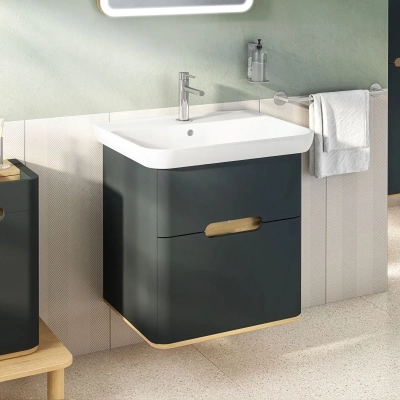 Vitra Sento Etajerli Lavabo 65x49 cm Tek Armatür Delikli, Su Taşma Delikli, Beyaz - 2