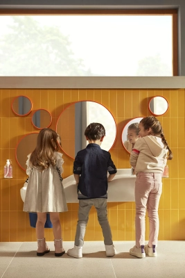Vitra Sento Kids Lavabo 125x40 cm Üç Armatür Delikli, Su Taşma Delikli, Beyaz - 4