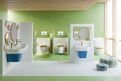 Vitra Sento Kids Lavabo 85x41 cm Çift Armatür Delikli, Su Taşma Deliksiz, Beyaz - 3