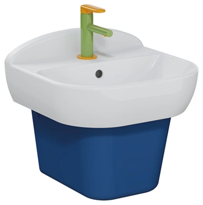 Vitra Sento Kids Lavabo Kompakt, 45x40 cm Tek Armatür Delikli, Su Taşma Delikli, Beyaz - 2