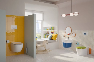 Vitra Sento Kids Lavabo Kompakt, 45x40 cm Tek Armatür Delikli, Su Taşma Deliksiz, Beyaz - 3