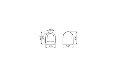 Vitra Sento Klozet Kapağı Duroplast, Üstten Sıkmalı Yavaş Kapanır, Metal Menteşeli, Beyaz - 2