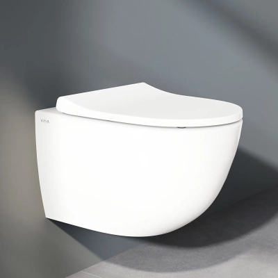 Vitra Sento Klozet Kapağı Slim, Duroplast, Üstten Sıkmalı Yavaş Kapanır, Kolay Sök-Tak, Metal Menteşeli, Mat Beyaz - 2