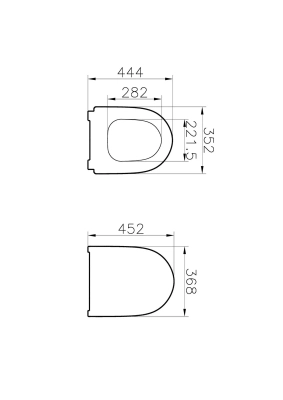 Vitra Sento Klozet Kapağı Slim, Duroplast, Üstten Sıkmalı Yavaş Kapanır, Kolay Sök-Tak, Metal Menteşeli, Mat Siyah - 2