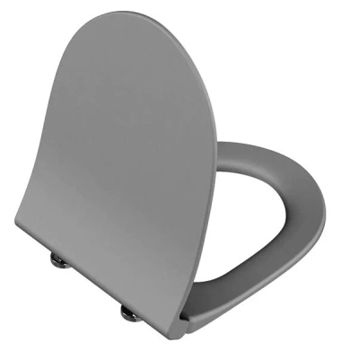 Vitra Sento Klozet Kapağı Slim, Duroplast, Üstten Sıkmalı Yavaş Kapanır, Kolay Sök-Tak, Metal Menteşeli, Mat Taş Gri - 1