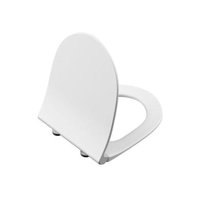 Vitra Sento Klozet Kapağı Slim, Duroplast, Üstten Sıkmalı Yavaş Kapanır, Metal Menteşeli, Beyaz - 1