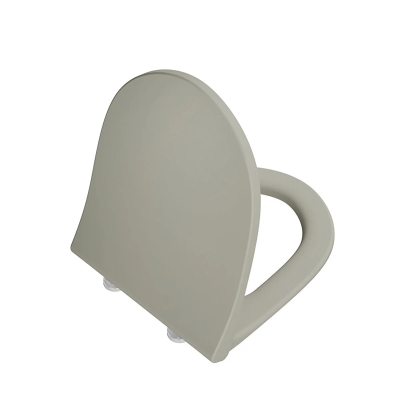 Vitra Sento Klozet Kapağı Slim, Duroplast, Üstten Sıkmalı Yavaş Kapanır, Metal Menteşeli, Mat Bej - 1
