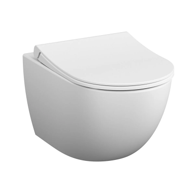 Vitra Sento Klozet Kapağı Slim, Duroplast, Üstten Sıkmalı Yavaş Kapanır, Metal Menteşeli, Mat Beyaz - 1