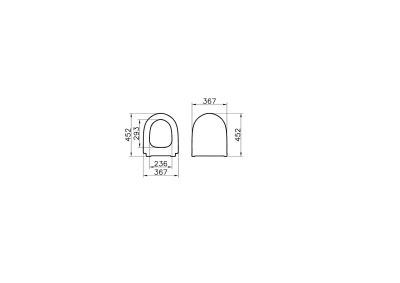 Vitra Sento Klozet Kapağı Slim, Duroplast, Üstten Sıkmalı Yavaş Kapanır, Metal Menteşeli, Mat Siyah - 2