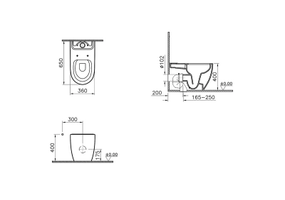 Vitra Sento Takım Klozet Rim-ex, Duvara Tam Dayalı, 65 cm Beyaz - 5