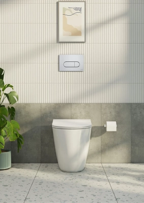 Vitra Sento Yerden Klozet Rim-ex, Duvara Tam Dayalı, 54 cm Beyaz - 2