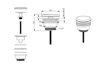 Vitra Sifon Tapası Mat Bej - 2