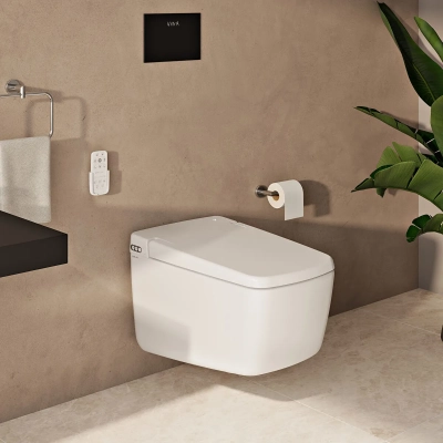 Vitra V-Care Prime Akıllı Asma Klozet Rim-ex, 63 cm Temassız, Clean, Beyaz - 6