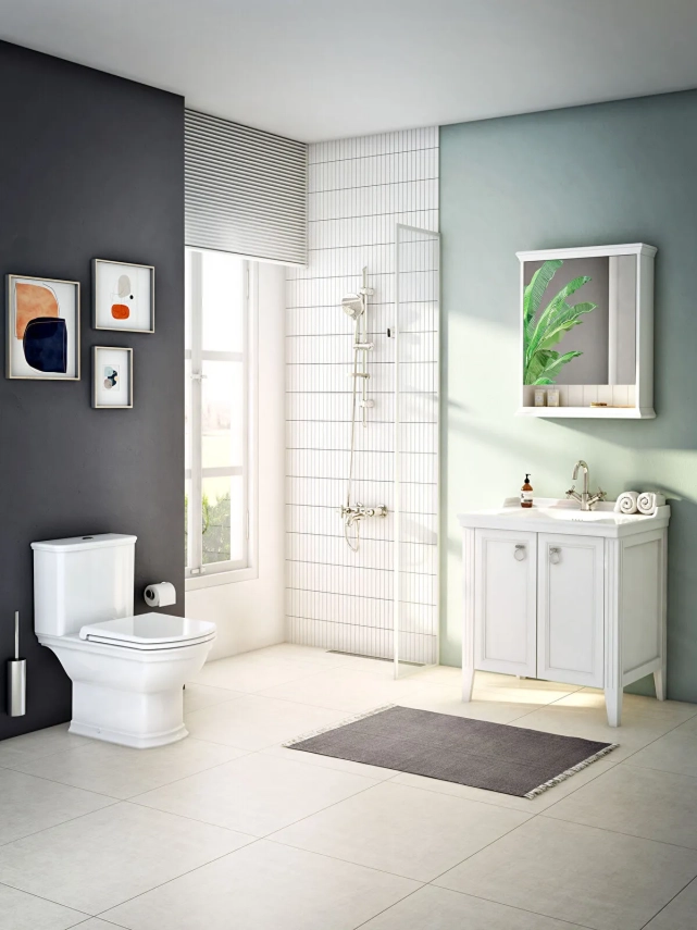 Vitra Valarte Takım Klozet Arkası Açık, 70 cm Taharet Borulu, Beyaz - Vitra (1)