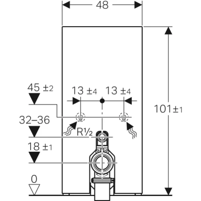 Geberit Monolith Yere Oturan Klozet Modülü – 101 cm, Kum Grisi Cam - 2